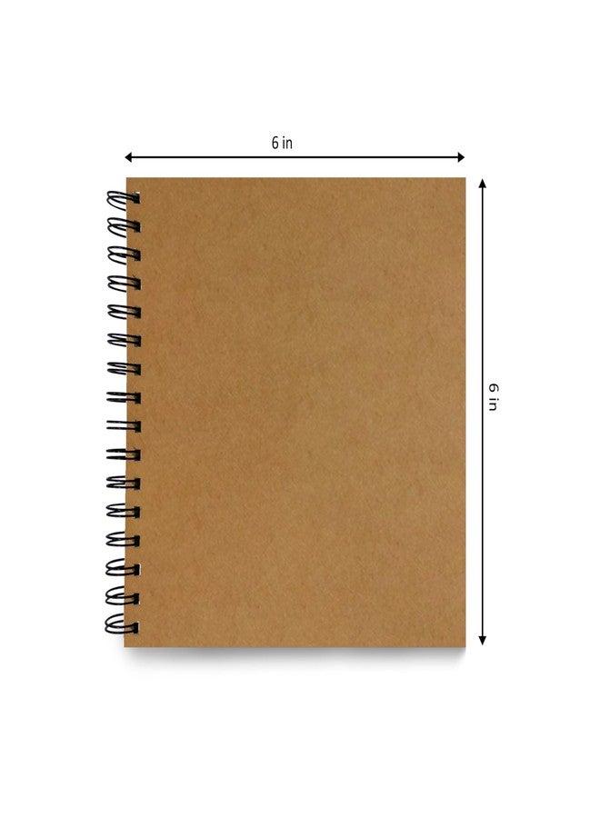 PaperO Millboard Sketchbook - 6 Inch | 300 GSM Premium Sheets | 15 Pages | Metal Wire-O Bound | Ideal for Sketching, Drawing & Mixed Media Art | Design 2 - Image 2